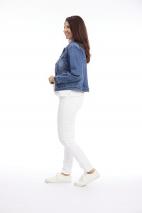 Cropped Stretch Denim Jacket