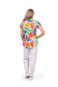 Kayla Cotton Blouse Short Sleeve