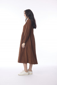 Cord Solid Dress Collar