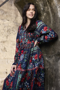 Ivanova Dress Layers Puff Sleeve