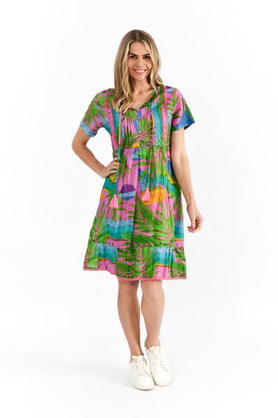 Colette V Neck Tassel Dress