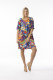 Printed Cotton Dress Contemporary Elbow Sleeve