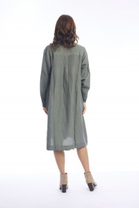Linen Shirt Dress Midi