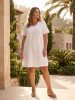 Linen Blend Dress Shift