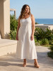 Linen Blend Dress Strappy