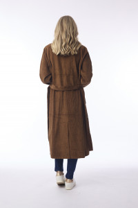 Cord Solid Trench Coat