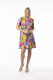 Printed Cotton Dress Contemporary Elbow Sleeve