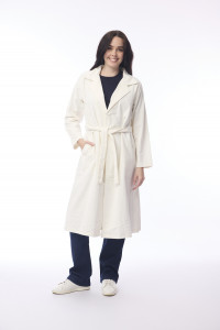 Cord Solid Trench Coat