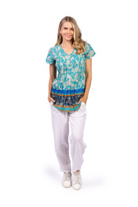 Kayla Cotton Blouse Short Sleeve