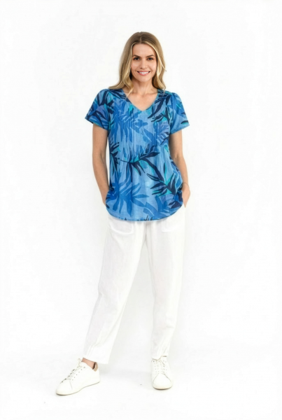 Kayla Cotton Blouse Short Sleeve