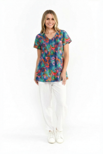 Kayla Cotton Blouse Short Sleeve