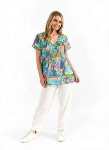 Kayla Cotton Blouse Short Sleeve