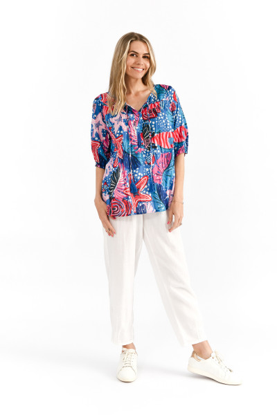 Tessa V-Neck Tassel Top