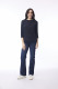 Knit Top Boat Neck 3/4 Slv