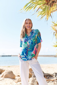 Margot Collared Short Sleeve Top