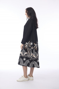 Indus Dress Midi Collar
