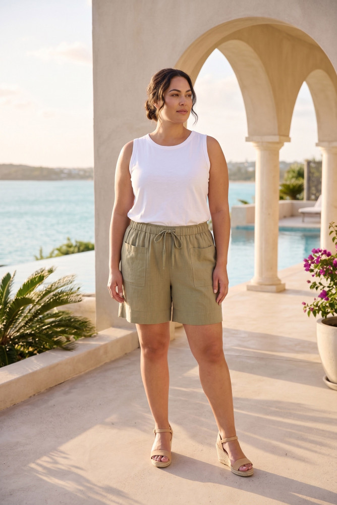 Linen Blend Shorts