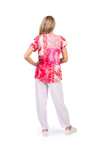 Kayla Cotton Blouse Short Sleeve