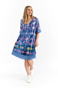 Hannah Tunic Boho Short Sleeve