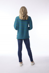 Knit Top R-neck Stripe