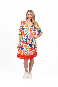 Hannah Tunic Boho Short Sleeve