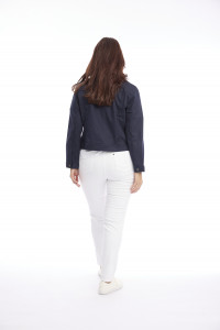 Cropped Stretch Denim Jacket