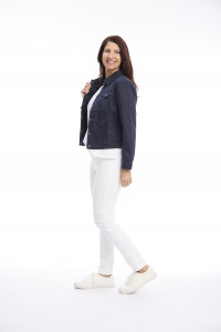 Cropped Stretch Denim Jacket