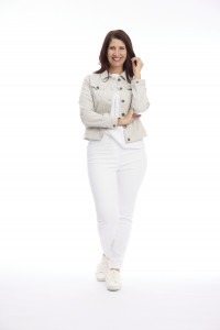 Cropped Stretch Denim Jacket