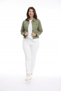 Cropped Stretch Denim Jacket