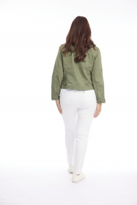Cropped Stretch Denim Jacket