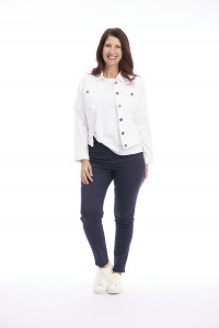 Cropped Stretch Denim Jacket