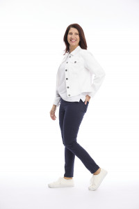 Cropped Stretch Denim Jacket