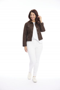Cropped Stretch Denim Jacket