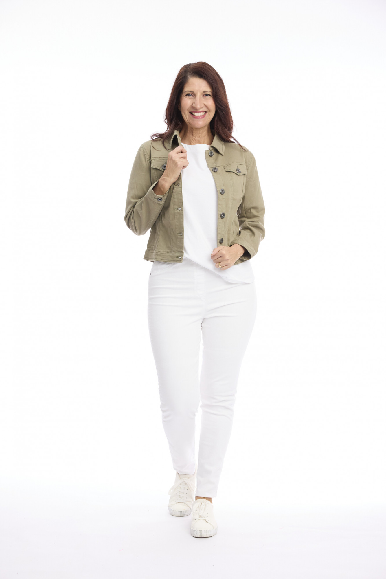 Cropped Stretch Denim Jacket