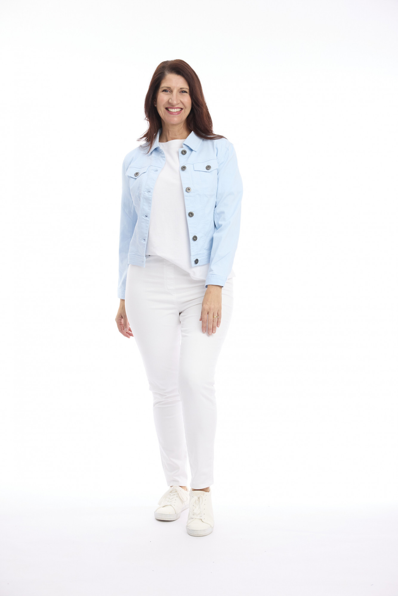 Cropped Stretch Denim Jacket