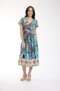 Casablanca Dress V Neck Buttonthrough Short