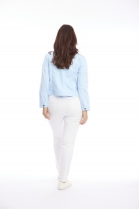 Cropped Stretch Denim Jacket