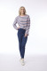 Knit Top R-neck Stripe
