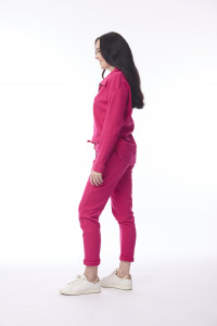 Terry Knit Sweat Shirt Zip Collar