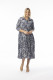 Aksharay Navy Dress Collar Midi