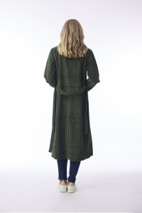 Cord Solid Trench Coat