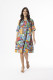 Printed Cotton Dress Contemporary Elbow Sleeve