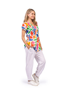 Kayla Cotton Blouse Short Sleeve