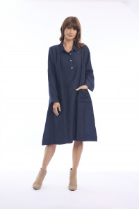 Linen Shirt Dress Midi