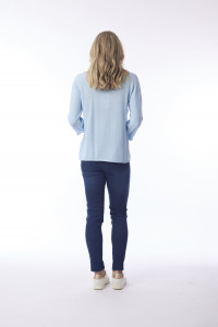 Knit Top Boat Neck 3/4 Slv