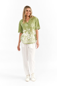 Margot Collared Short Sleeve Top