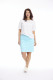 Knee-Length Stretch Denim Skirt