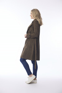 Solid Trench Coat Belted