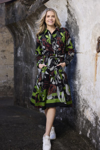 Castelo Branco Dress Collar Tie Waist