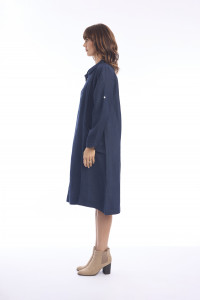 Linen Shirt Dress Midi